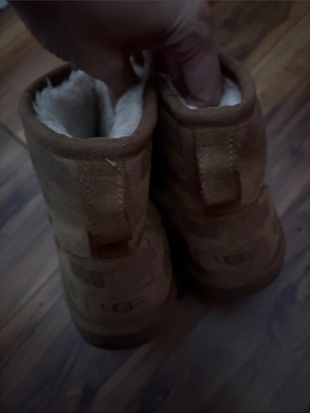 UGG Cozy Shearling-Lined Slip-On Boots chestnut/ Tan